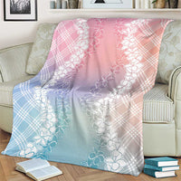 Hawaii Aloha Plumeria Lei Pastel Candy Palaka Blanket - Polynesian Pride