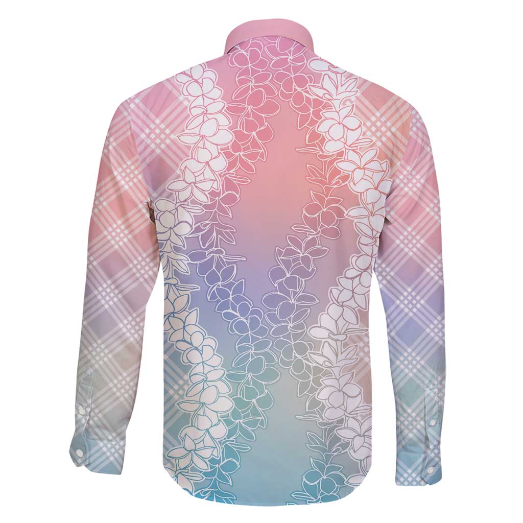 Hawaii Aloha Plumeria Lei Pastel Candy Palaka Family Matching Off Shoulder Short Dress and Hawaiian Shirt - Polynesian Pride