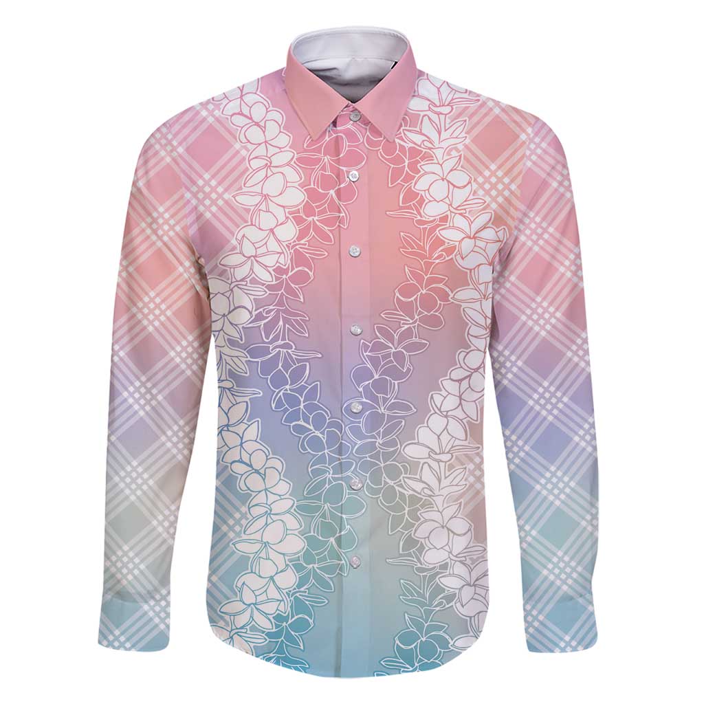 Hawaii Aloha Plumeria Lei Pastel Candy Palaka Family Matching Tank Maxi Dress and Hawaiian Shirt - Polynesian Pride