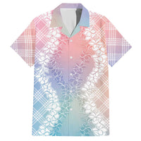 Hawaii Aloha Plumeria Lei Pastel Candy Palaka Hawaiian Shirt - Polynesian Pride