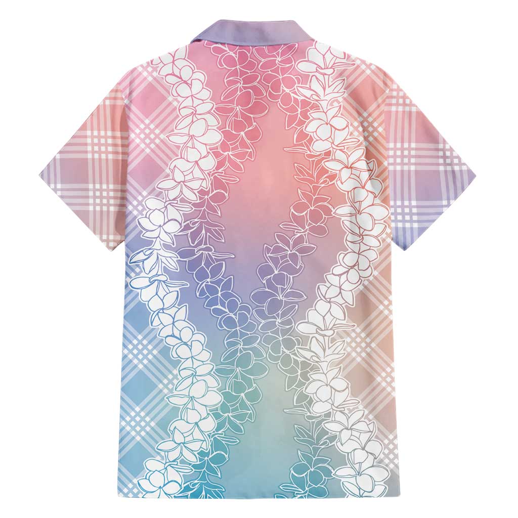Hawaii Aloha Plumeria Lei Pastel Candy Palaka Hawaiian Shirt - Polynesian Pride