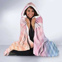 Hawaii Aloha Plumeria Lei Pastel Candy Palaka Hooded Blanket - Polynesian Pride