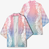 Hawaii Aloha Plumeria Lei Pastel Candy Palaka Kimono - Polynesian Pride