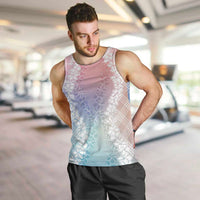 Hawaii Aloha Plumeria Lei Pastel Candy Palaka Men Tank Top - Polynesian Pride