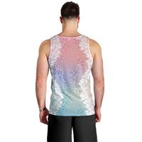 Hawaii Aloha Plumeria Lei Pastel Candy Palaka Men Tank Top - Polynesian Pride