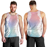 Hawaii Aloha Plumeria Lei Pastel Candy Palaka Men Tank Top - Polynesian Pride