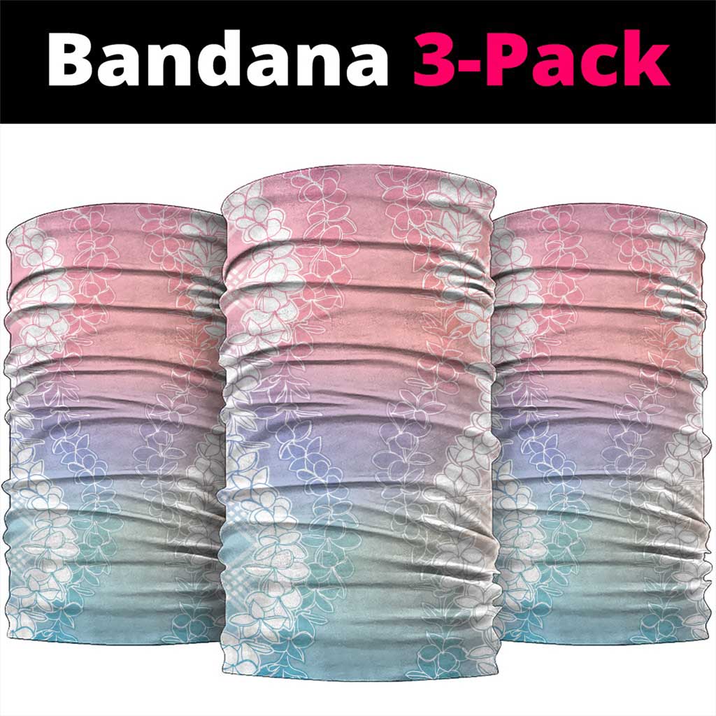 Hawaii Aloha Plumeria Lei Pastel Candy Palaka Neck Gaiter - Polynesian Pride