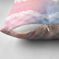 Hawaii Aloha Plumeria Lei Pastel Candy Palaka Pillow Cover - Polynesian Pride