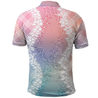 Hawaii Aloha Plumeria Lei Pastel Candy Palaka Polo Shirt - Polynesian Pride