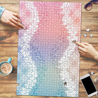 Hawaii Aloha Plumeria Lei Pastel Candy Palaka Puzzle - Polynesian Pride