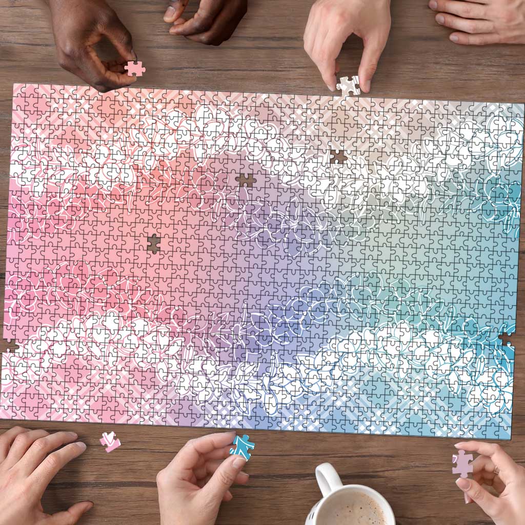 Hawaii Aloha Plumeria Lei Pastel Candy Palaka Puzzle - Polynesian Pride