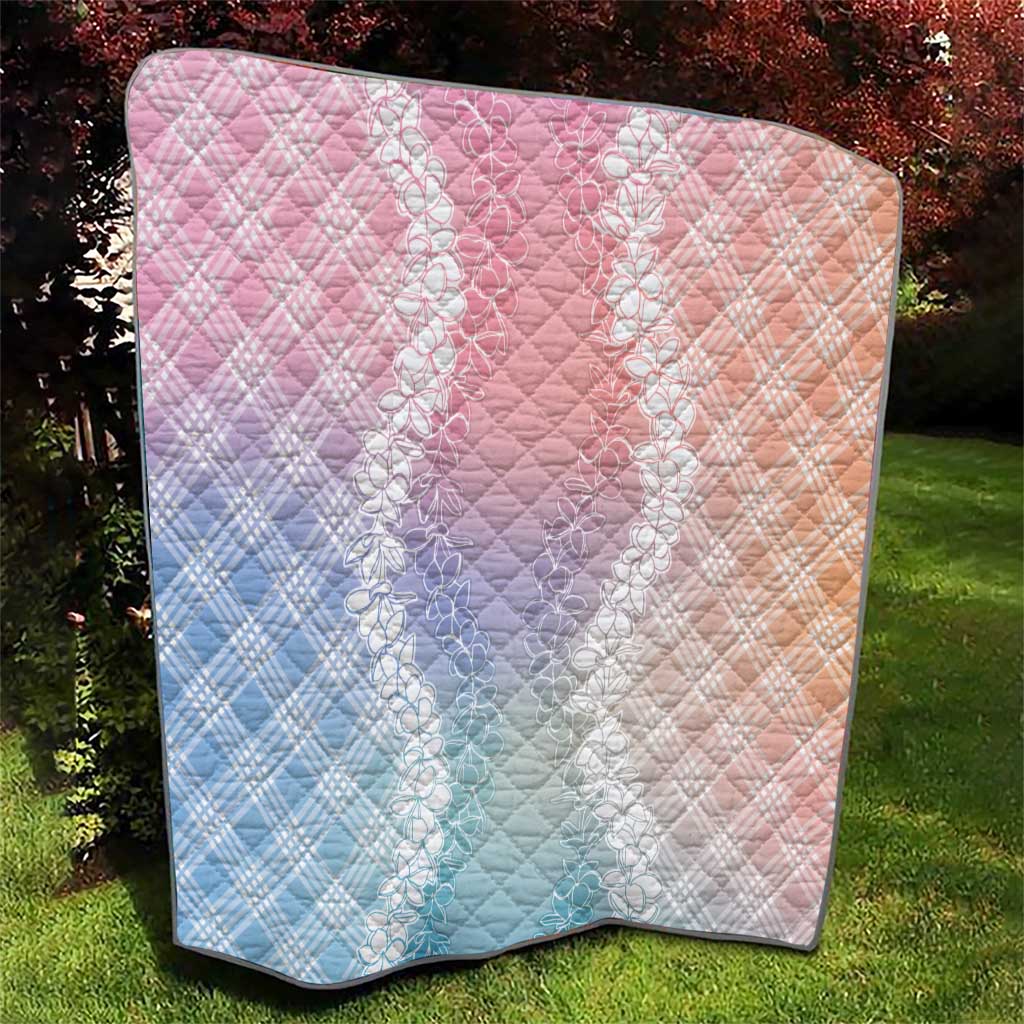 Hawaii Aloha Plumeria Lei Pastel Candy Palaka Quilt - Polynesian Pride