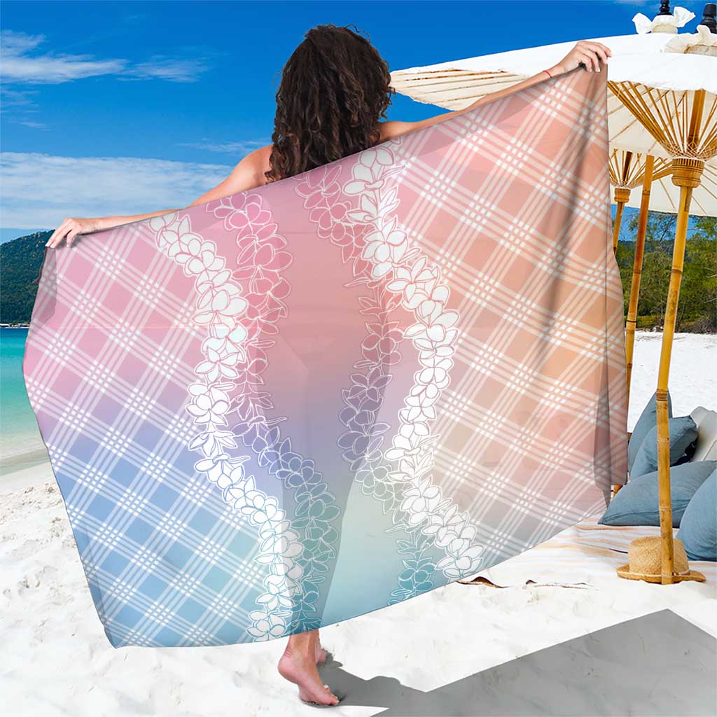 Hawaii Aloha Plumeria Lei Pastel Candy Palaka Sarong LT7 One Size 44 x 66 inches Pastel - Polynesian Pride