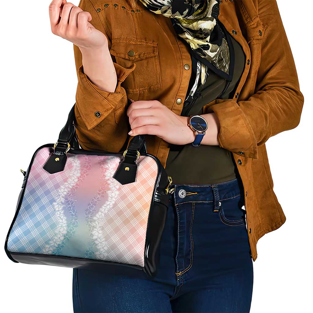 Hawaii Aloha Plumeria Lei Pastel Candy Palaka Shoulder Handbag - Polynesian Pride