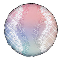 Hawaii Aloha Plumeria Lei Pastel Candy Palaka Spare Tire Cover - Polynesian Pride