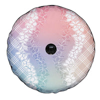 Hawaii Aloha Plumeria Lei Pastel Candy Palaka Spare Tire Cover - Polynesian Pride