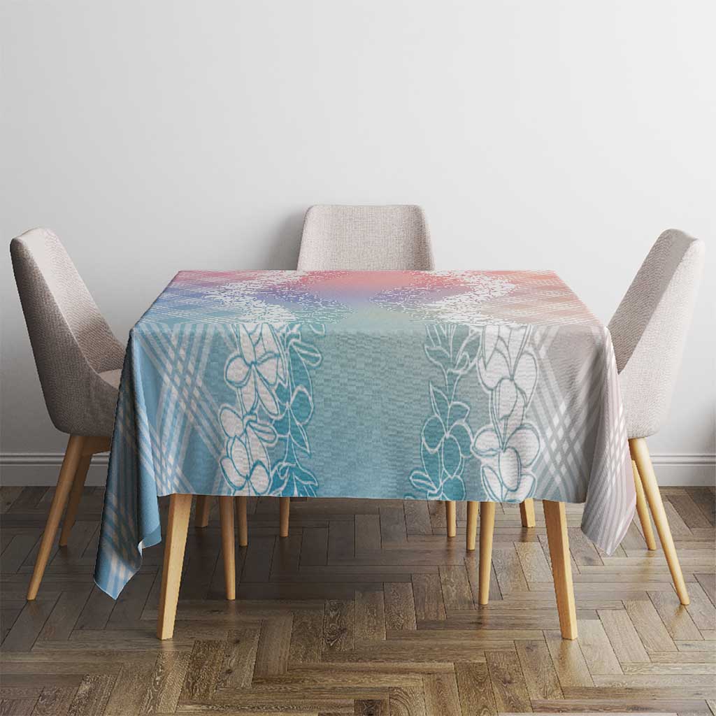 Hawaii Aloha Plumeria Lei Pastel Candy Palaka Tablecloth - Polynesian Pride
