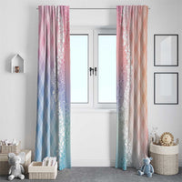 Hawaii Aloha Plumeria Lei Pastel Candy Palaka Window Curtain - Polynesian Pride