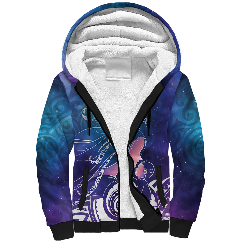 New Zealand Mother's Day Sherpa Hoodie Maori Hari Ra Mama