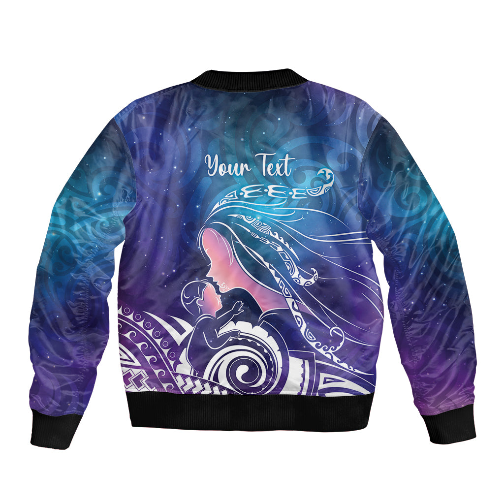 New Zealand Mother's Day Sleeve Zip Bomber Jacket Maori Hari Ra Mama