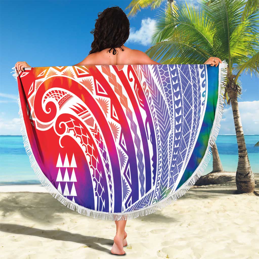 Aloha Pride Rainbow Tie Dye Beach Blanket Humpback Whale - Love is Love