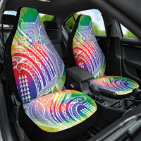 Aloha Pride Rainbow Tie Dye Car Seat Cover Humpback Whale - Love is Love