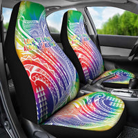 Aloha Pride Rainbow Tie Dye Car Seat Cover Humpback Whale - Love is Love