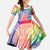 Aloha Pride Rainbow Tie Dye Family Matching Off The Shoulder Long Sleeve Dress and Hawaiian Shirt Humpback Whale - Love is Love