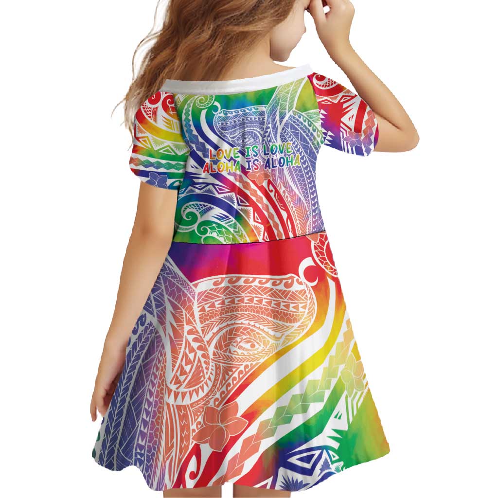 Aloha Pride Rainbow Tie Dye Family Matching Summer Maxi Dress and Hawaiian Shirt Humpback Whale - Love is Love