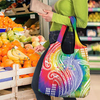 Aloha Pride Rainbow Tie Dye Grocery Bag Humpback Whale - Love is Love