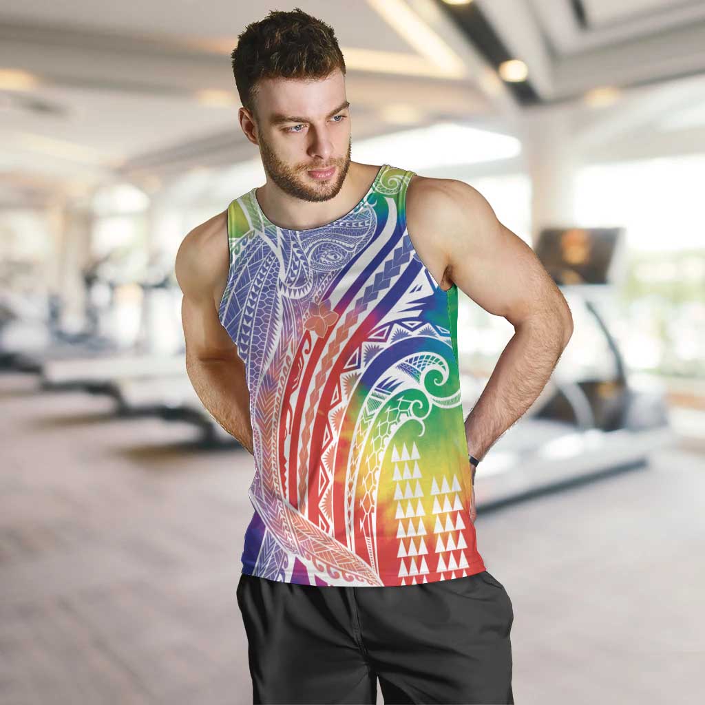 Aloha Pride Rainbow Tie Dye Men Tank Top Humpback Whale - Love is Love