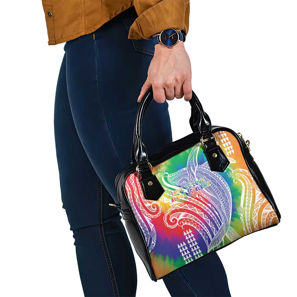 Aloha Pride Rainbow Tie Dye Shoulder Handbag Humpback Whale - Love is Love LT7 - Polynesian Pride