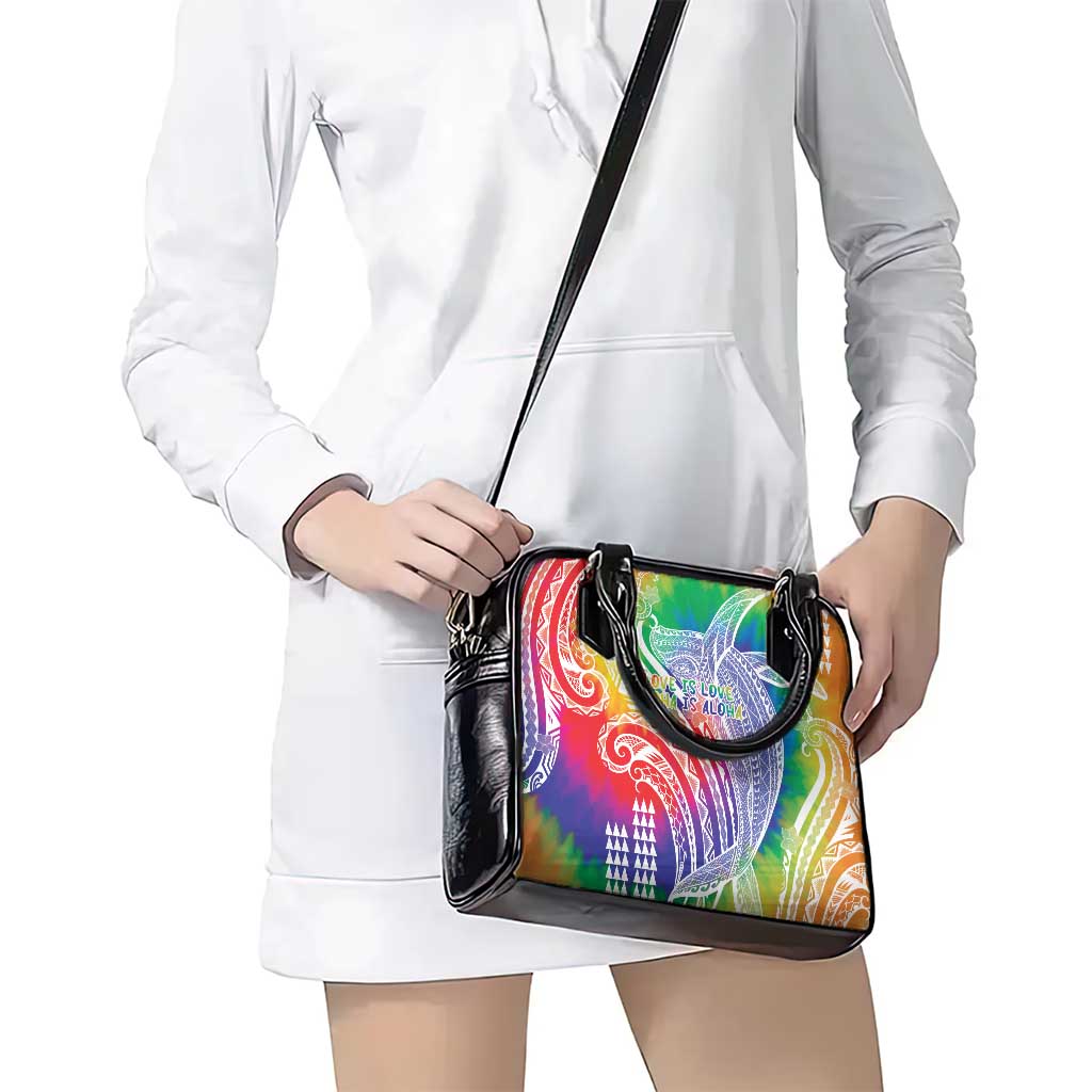 Aloha Pride Rainbow Tie Dye Shoulder Handbag Humpback Whale - Love is Love LT7 - Polynesian Pride