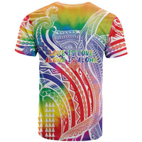 Aloha Pride Rainbow Tie Dye T Shirt Humpback Whale - Love is Love