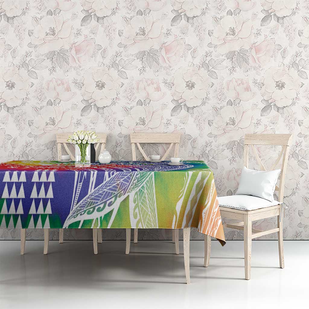 Aloha Pride Rainbow Tie Dye Tablecloth Humpback Whale - Love is Love