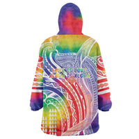 Aloha Pride Rainbow Tie Dye Wearable Blanket Hoodie Humpback Whale - Love is Love