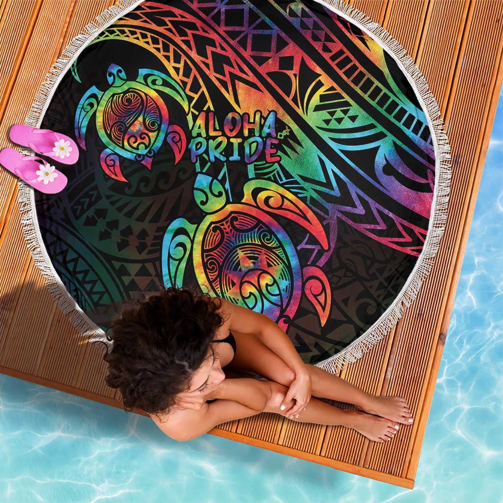 Hawaii Pride Beach Blanket Rainbow Swirls