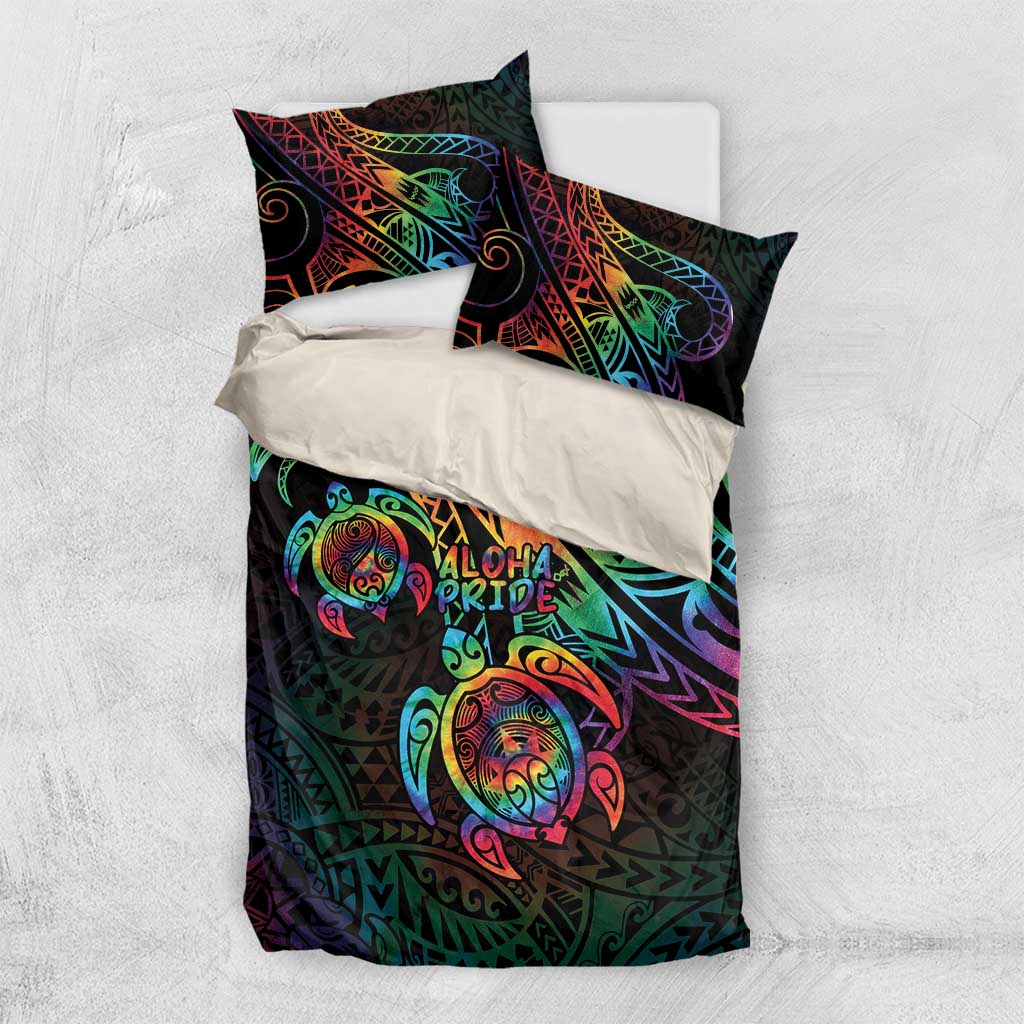 Hawaii Pride Bedding Set Rainbow Swirls