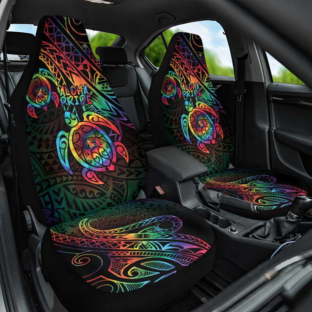 Hawaii Pride Car Seat Cover Rainbow Swirls