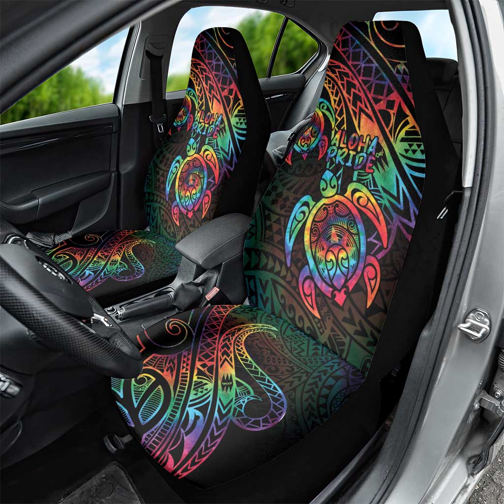 Hawaii Pride Car Seat Cover Rainbow Swirls