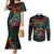 Hawaii Pride Couples Matching Mermaid Dress and Long Sleeve Button Shirt Rainbow Swirls