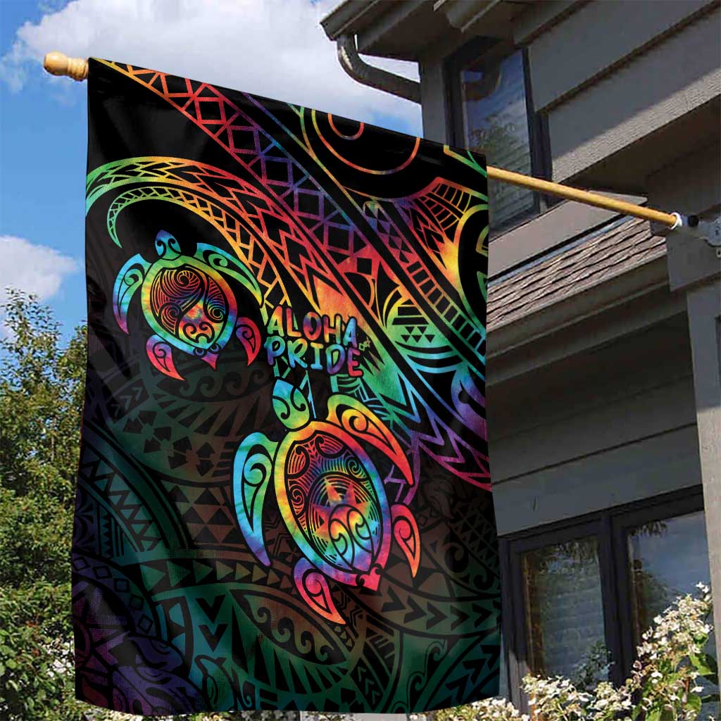 Hawaii Pride Garden Flag Rainbow Swirls LT7 - Polynesian Pride