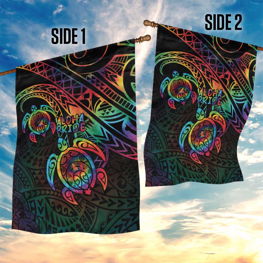 Hawaii Pride Garden Flag Rainbow Swirls LT7 - Polynesian Pride
