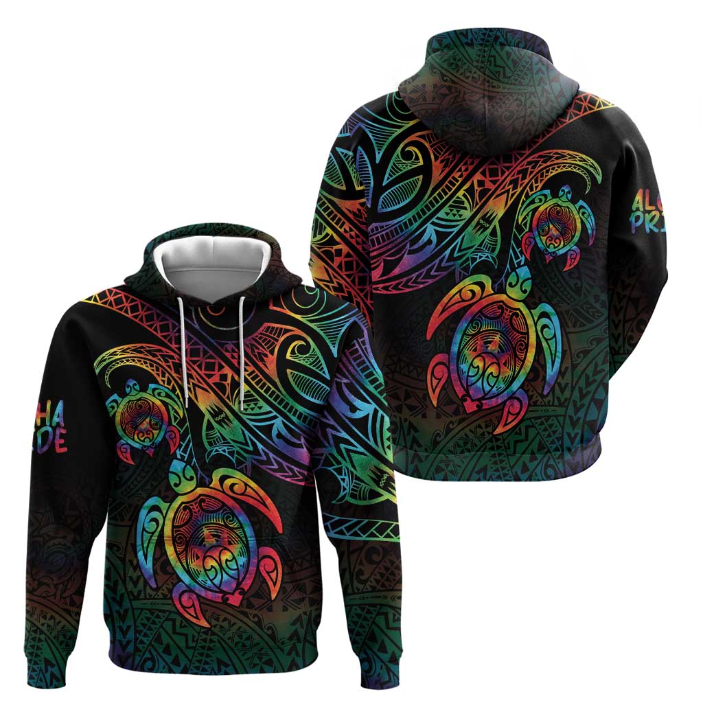 Hawaii Pride Hoodie Rainbow Swirls