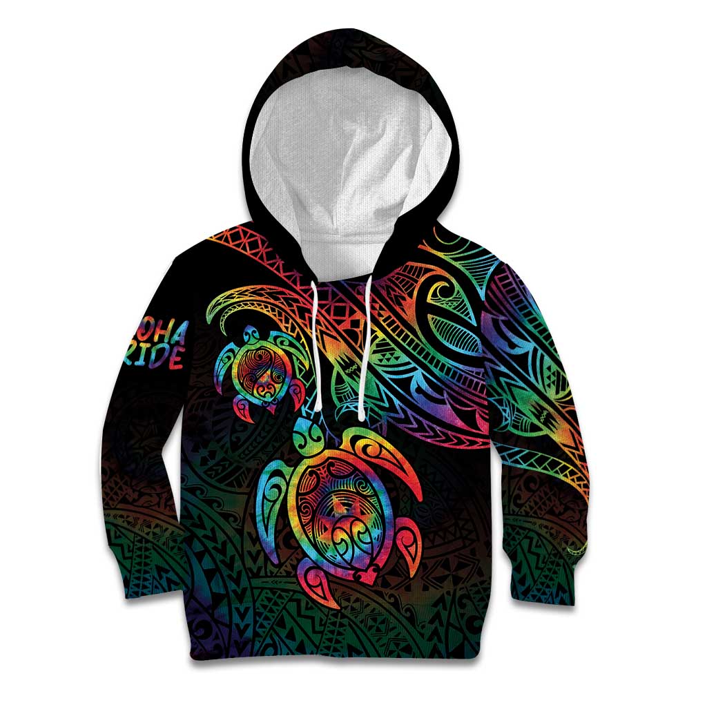 Hawaii Pride Kid Hoodie Rainbow Swirls