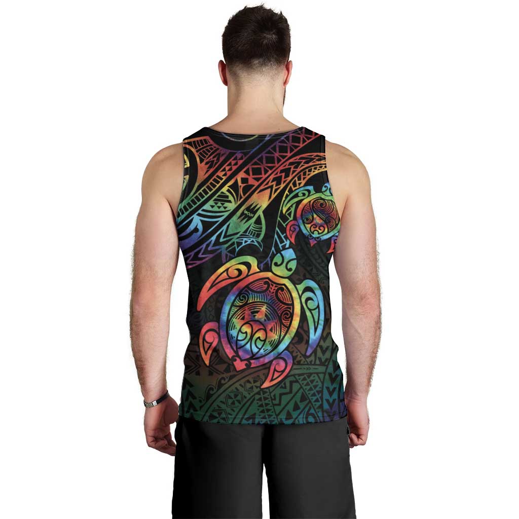 Hawaii Pride Men Tank Top Rainbow Swirls