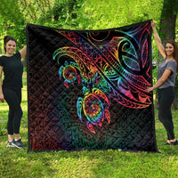 Hawaii Pride Quilt Rainbow Swirls