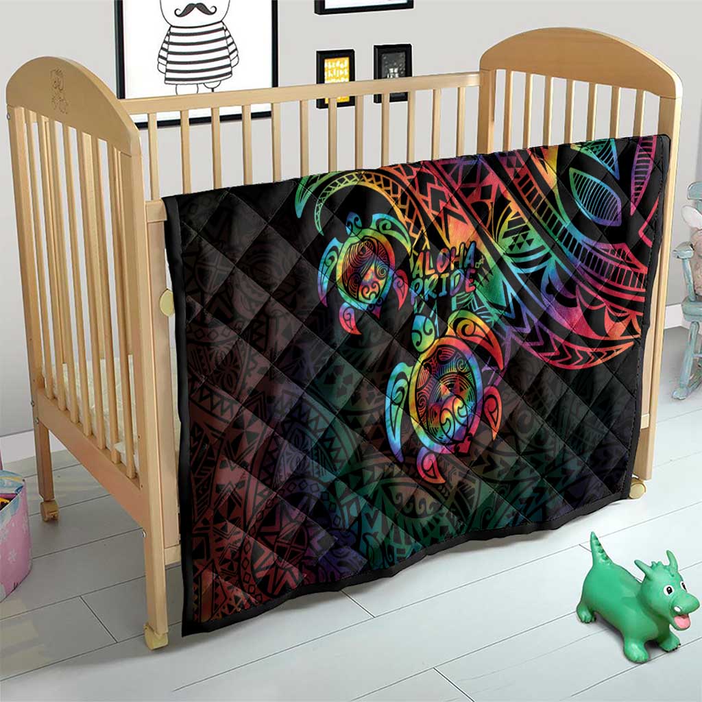 Hawaii Pride Quilt Rainbow Swirls