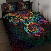 Hawaii Pride Quilt Bed Set Rainbow Swirls