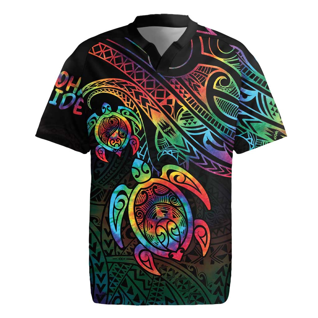 Hawaii Pride Rugby Jersey Rainbow Swirls